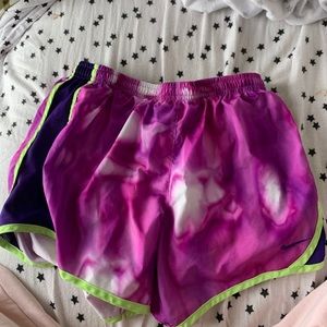 purple tie dye nike shorts